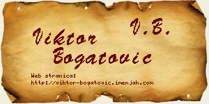 Viktor Bogatović vizit kartica